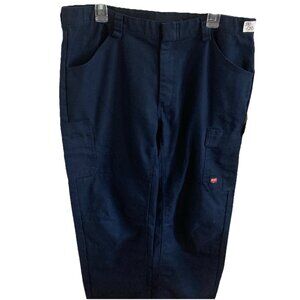 Red Cap Work Pants Flat Front 38 x 30 Dark Heavy Duty 2 Pair New   C1